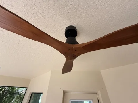 Modern ceiling fan install — PHM Solutions, Pinellas County